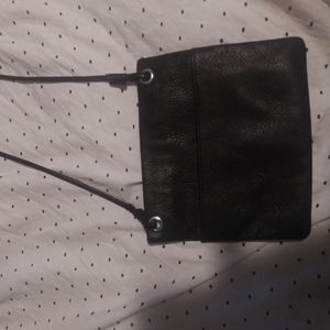 Vegan leather black crossbody